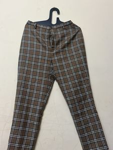 Brown Plaid Trousers