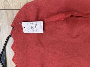 Terracotta Scalloped Bell Sleeve Top - Size XS/S