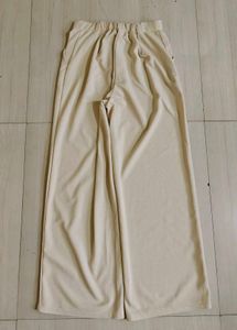 Wide Leg Cream Trouser