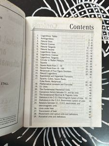 PHYSICAL, CHEMICAL AND MATHEMATICAL TABLES