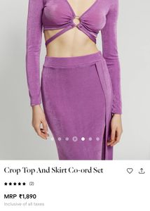 Urbanic Purple Skirt &amp; Crop Top Co Ord Set