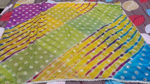 Multi Color Lahariya Saree