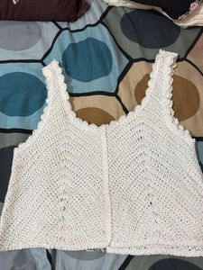 Crochet Button-Up Tank Top