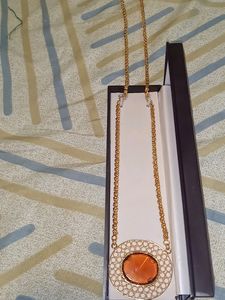 Real Stone Dollar With Chain..