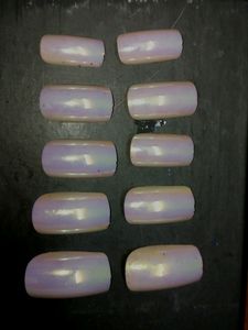 Set Of 2 Contails 10 Blue Metallic Nails,10white Metallic Nails