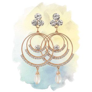 Statement Crystal Hoop Earrings