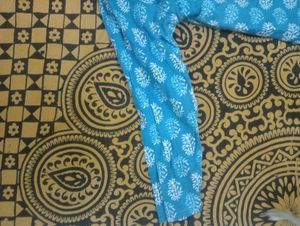 Blue Floral Print Kurti