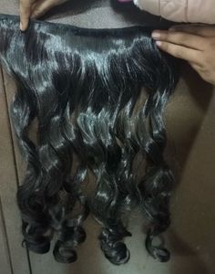 Curly Black synthetic hair Extension