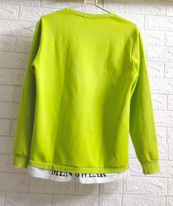 Korean Neon Green Long Sleeve Layered Tshirt