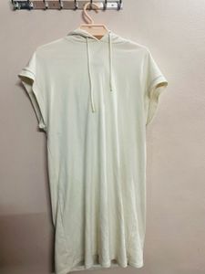 White Hoodie Mini Dress