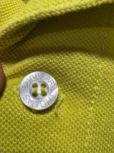 Thomas Burberry Chartreuse Polo T-Shirt