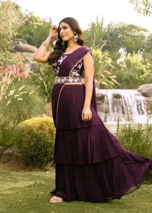 **Ruffle Sarees With Belt**
