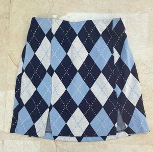 H&amp;M Mini Skirt Blue Plaid Size XS