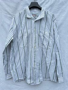 Shirt White and green strips