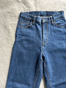 Straight Fit Raw Hem Denim