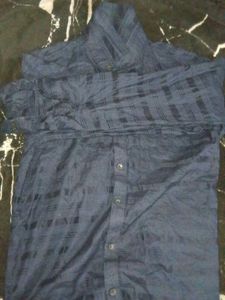 Navy Blue Button-Down Shirt