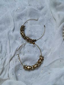 Sparkling Gold Hoop Earrings