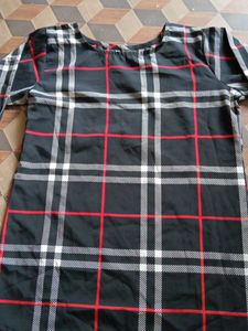 Plaid Long Sleeve Tunic