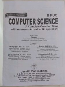 II PUC Computer Science Book