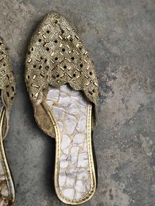 Gold Embellished Flats