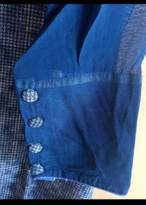 Elegant Blue &amp; Grey Kurta