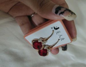 Red Gemstone Earrings