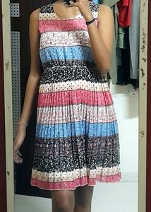 Max Colorful Striped Sleeveless Dress