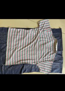 Multicolour Collar T-shirt For Sale