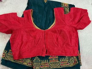 Elegant Saree with Stitched Blouse(upto 44in)