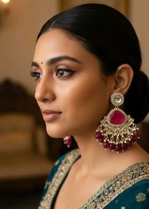 Rhimaya Pink Statement Earrings