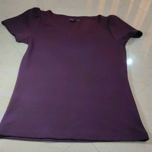 Purple Short Sleeve Top