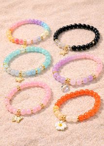 Beaded Charm Bracelet Set of 6