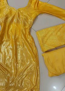 Chudidaar Suit And Dupatta Set Lycra Fabric