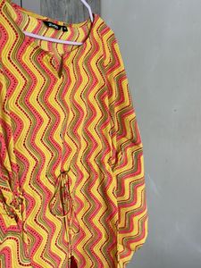 Boho Print Tassel Tie Kaftan