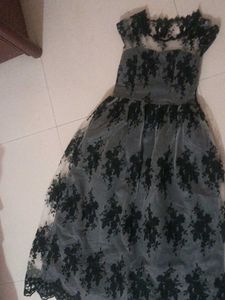 Grey &amp; Black Lace Dress