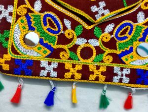 Handmade Krishna Embroidered Sling Bag