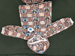 woolen Cute Star and checked Pajama Sets