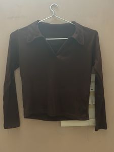 Brown Long Sleeve Top