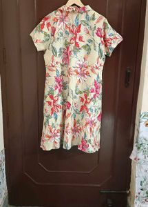 Cream Floral Dress