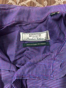Purple Striped Button-Down Shirt