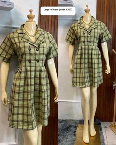 Gingham Korean Dress