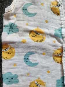 100% Cotton Muslin Jhabla For Baby Girl/Boy