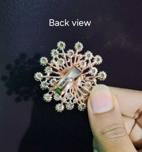 Elegant Rose Gold Floral Shiny Ring