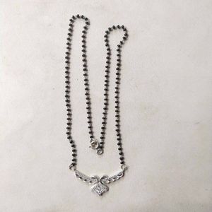 Slightly Used 925 Silver AD Solitaire Mangalsutra