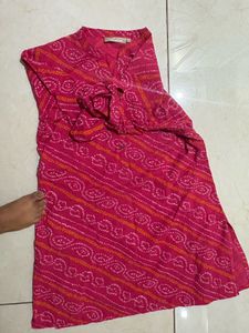 Pink Printed Kurti