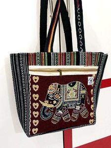 Elephant Tapestry Tote Bag
