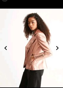 Cover Story Rose Gold Faux Leather Jacket