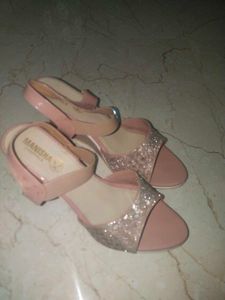 Manisha Pink Glitter Heels - Size 6