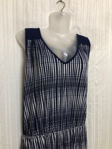 Deletta Blue Midi Sleeveless Dress
