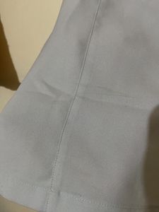 office Wear Sea Green Colour Top With Ribbon Neck